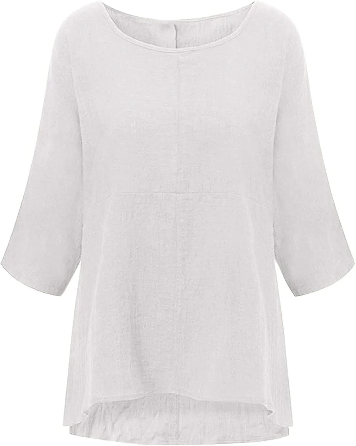3/4 Sleeve Tops for Women Summer Blouses for Women Fashion 2022 Cotton Linen Shirts Plus Size Tshirts Casual Loose Fit Tops