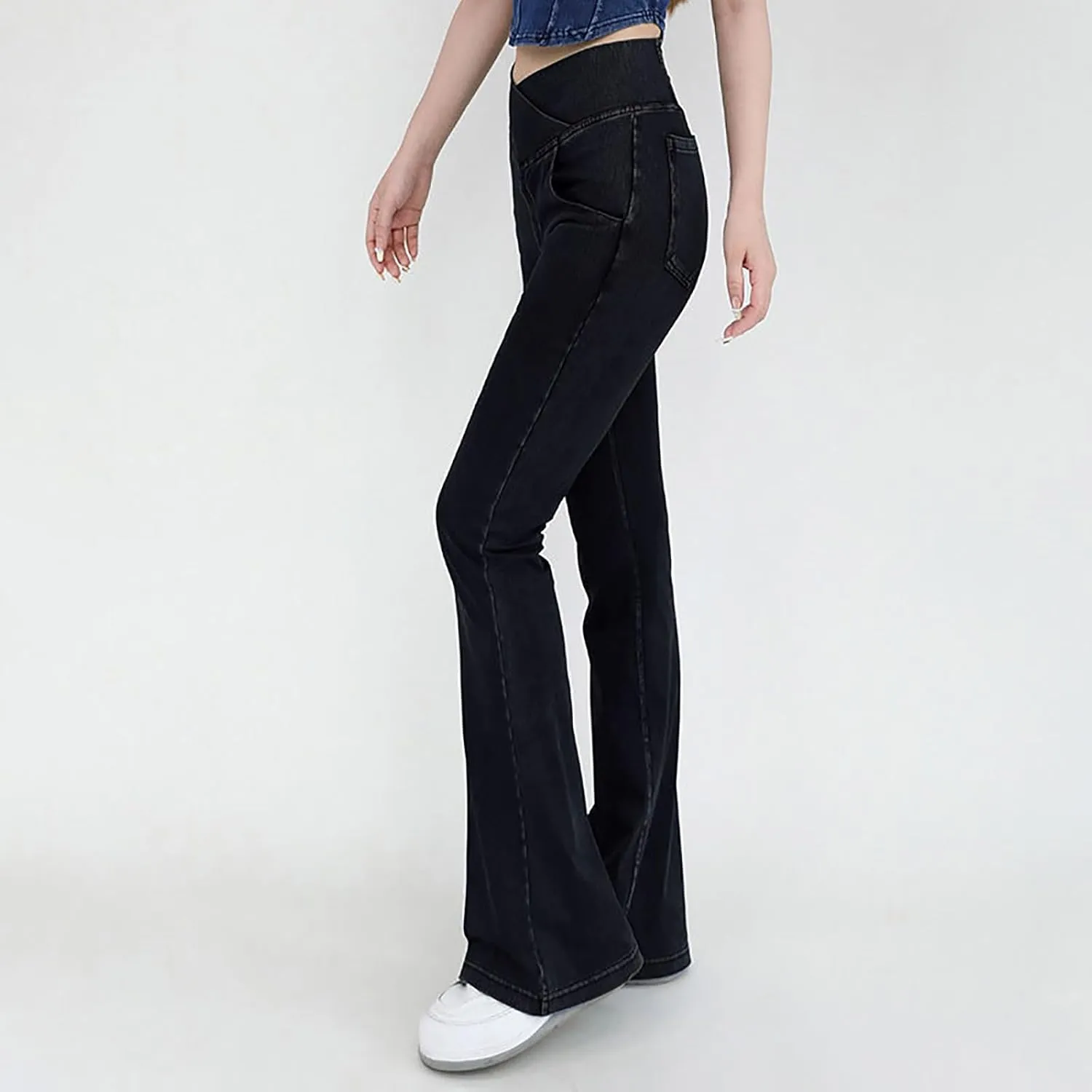 Bell Bottom Jeans for Women High Waisted Stretchy Flare Jeans Skinny Jeans Flare Denim Pants Bootcut Jeans 2024