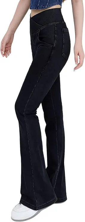 Bell Bottom Jeans for Women High Waisted Stretchy Flare Jeans Skinny Jeans Flare Denim Pants Bootcut Jeans 2024