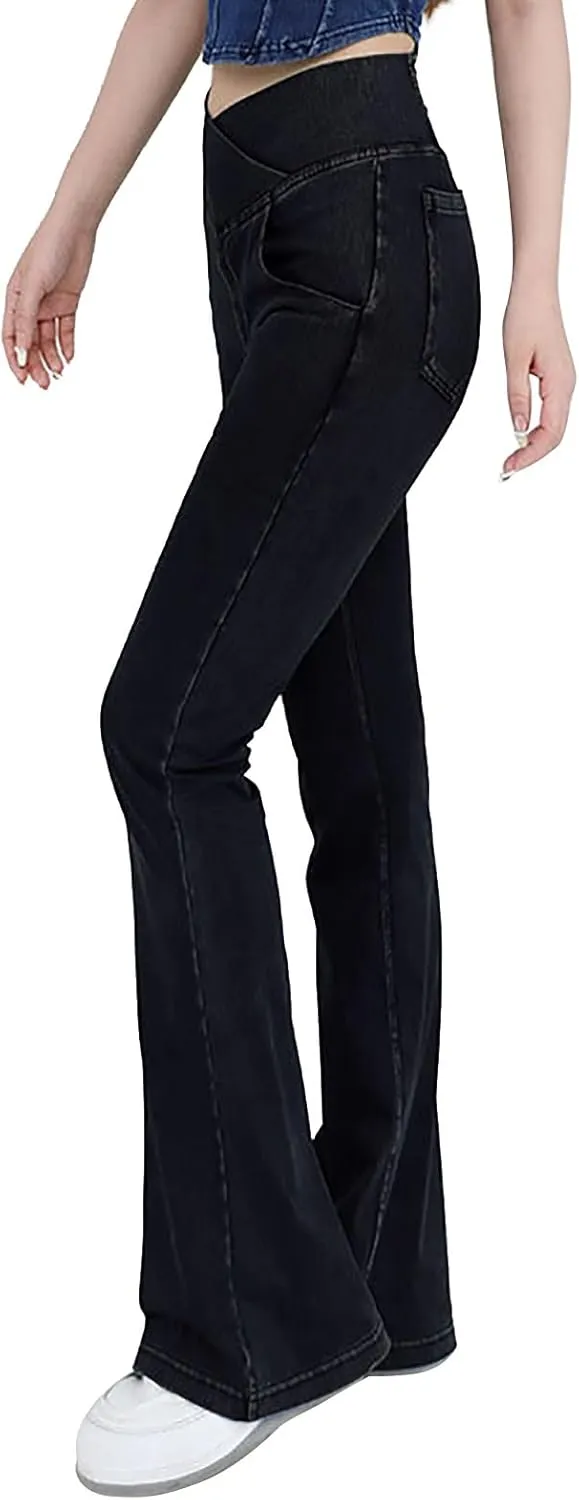 Bell Bottom Jeans for Women High Waisted Stretchy Flare Jeans Skinny Jeans Flare Denim Pants Bootcut Jeans 2024