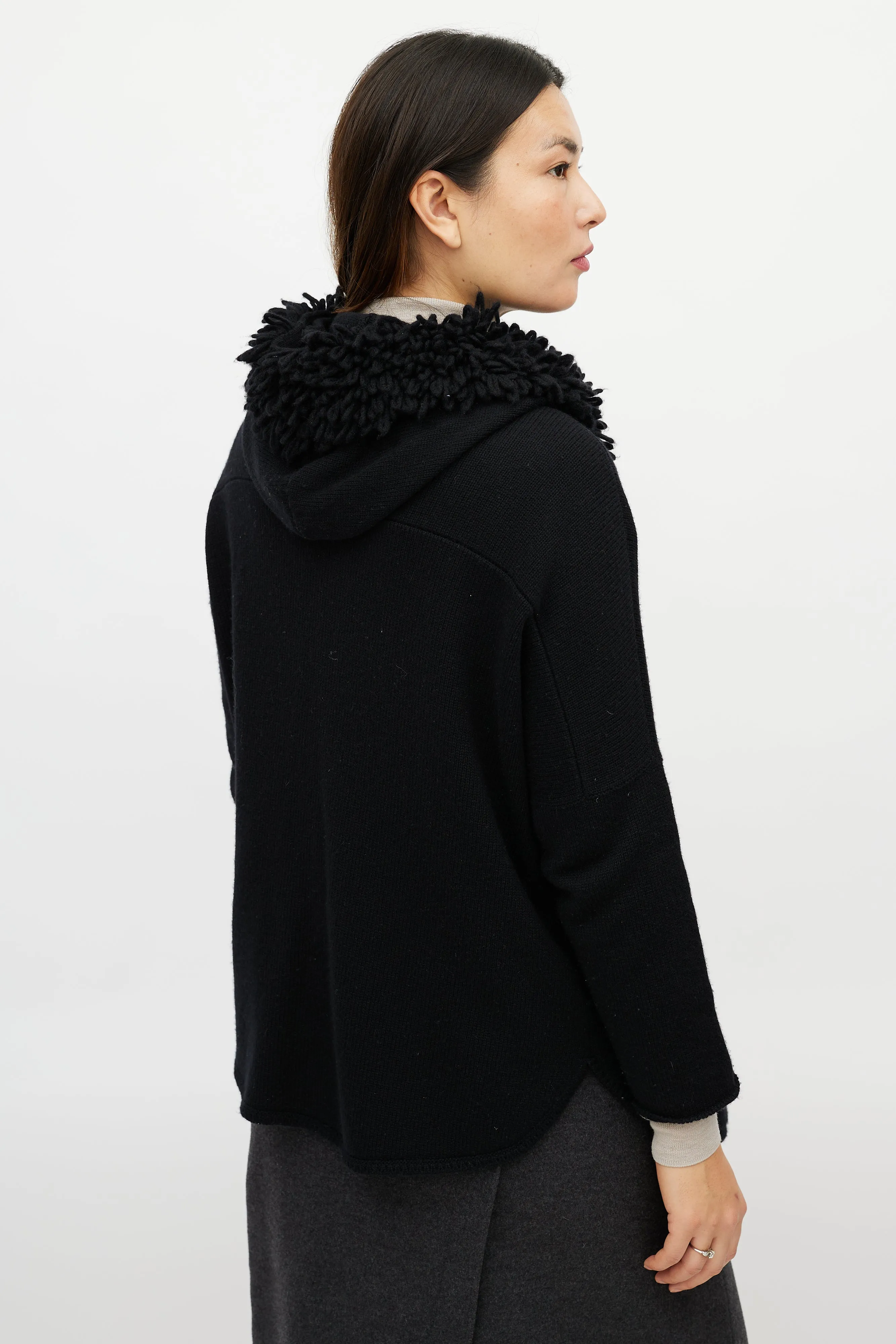 Black Cashmere Knit Jacket