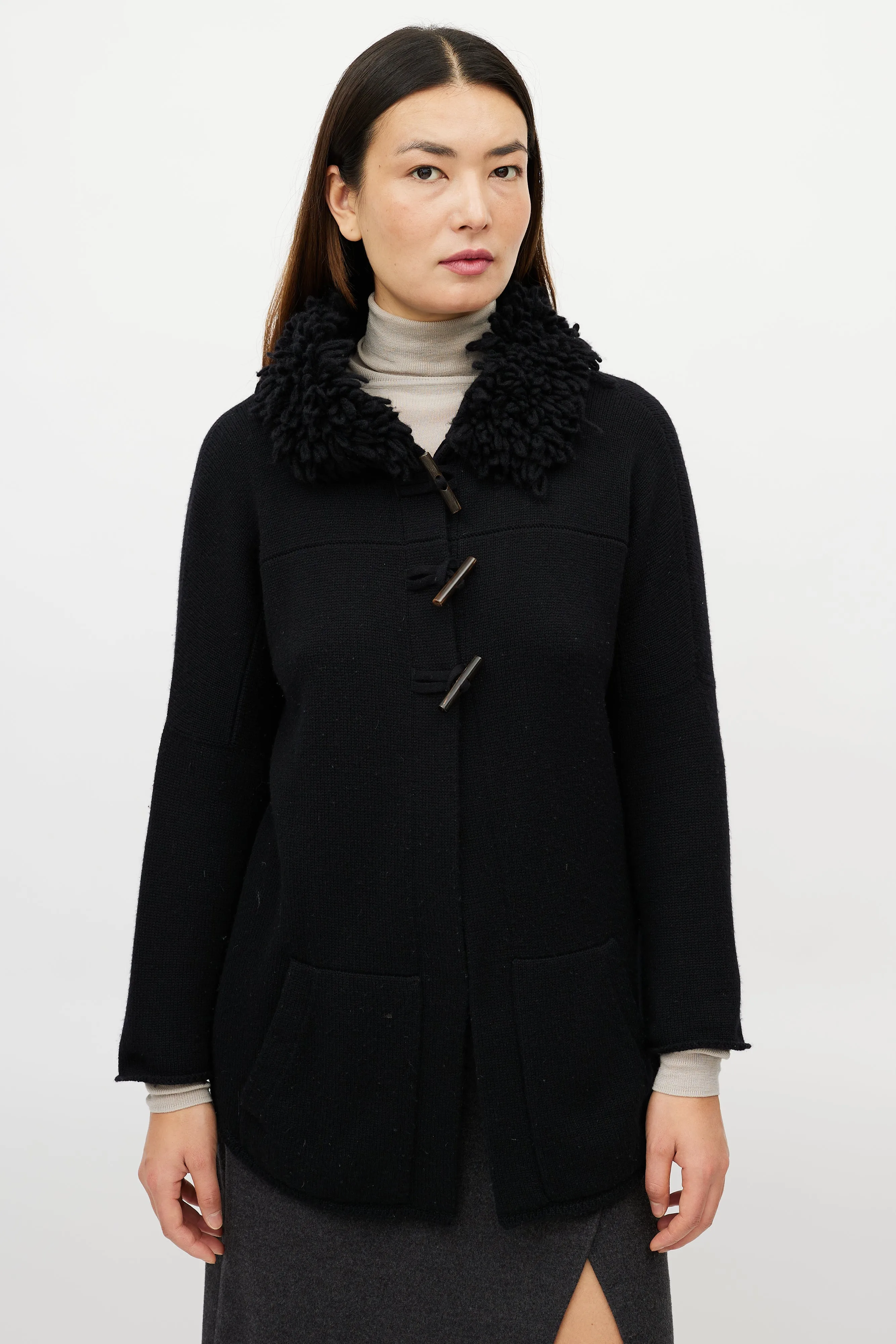 Black Cashmere Knit Jacket