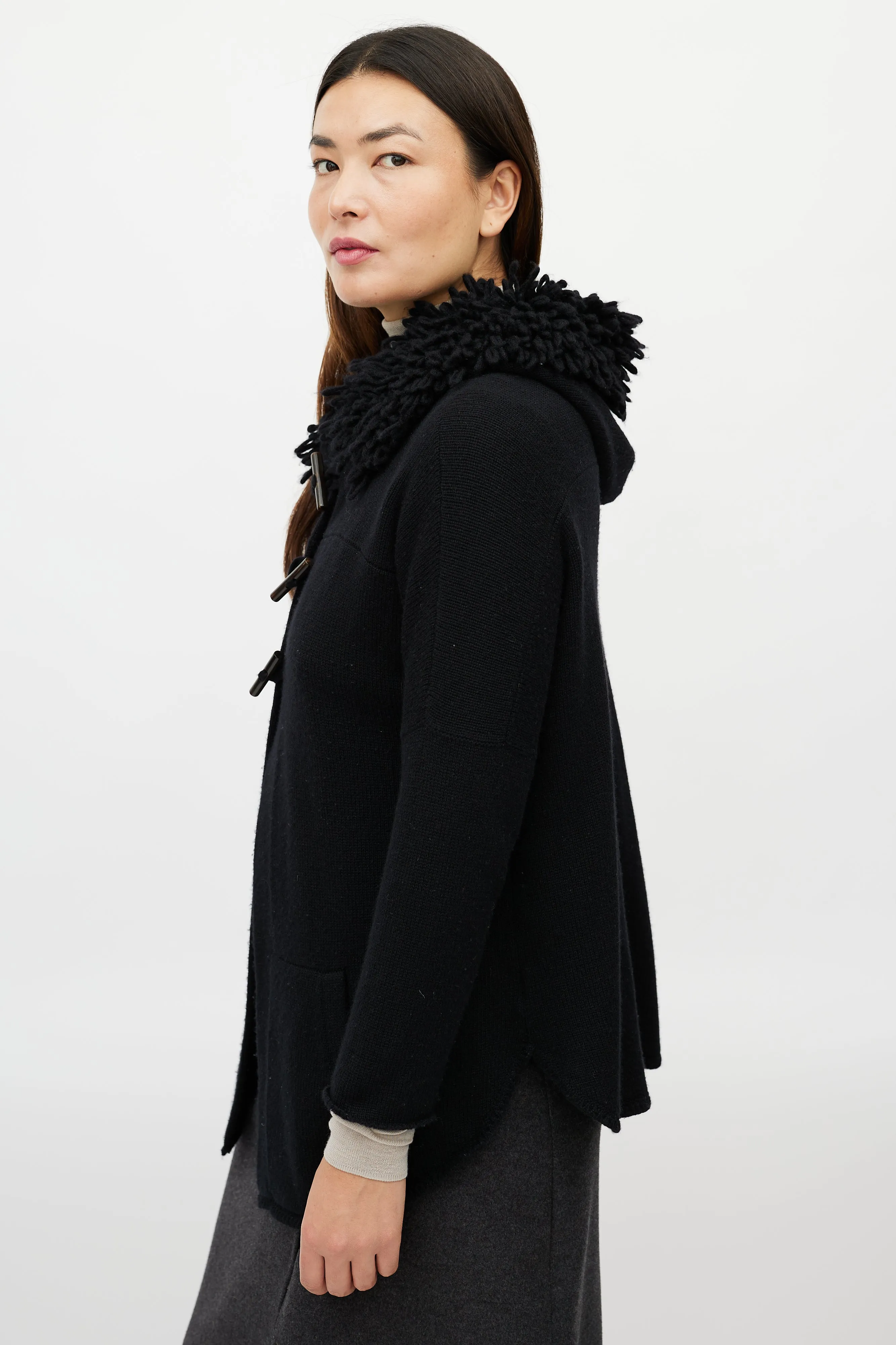 Black Cashmere Knit Jacket