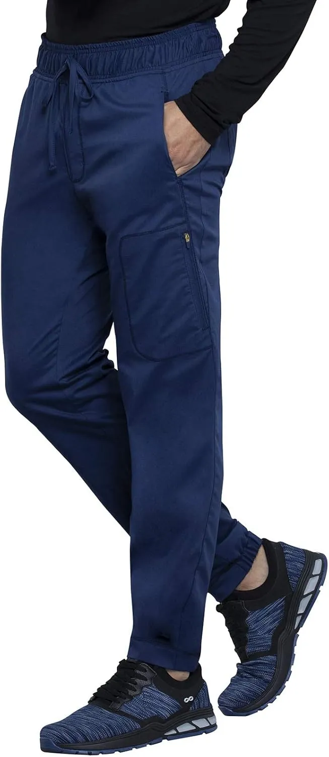 Cherokee Men Scrubs Pant Natural Rise Jogger with Zip Cargo Pocket WW012