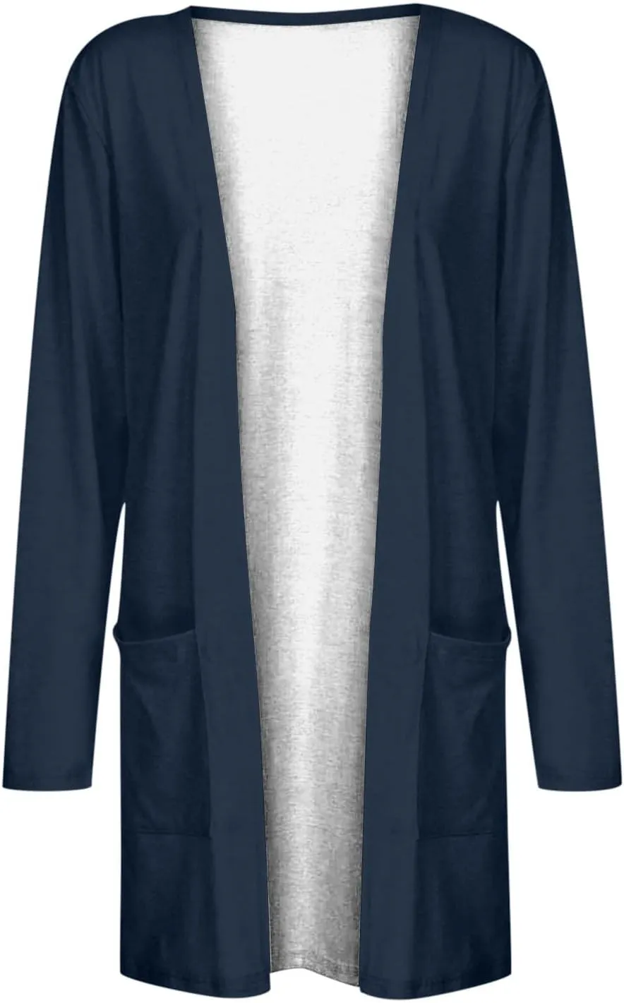 Lightweight Cardigan for Women with Pockets Casual Trendy Plus Size Sweaters for Women Fall Fashion Long Cardigans for Women