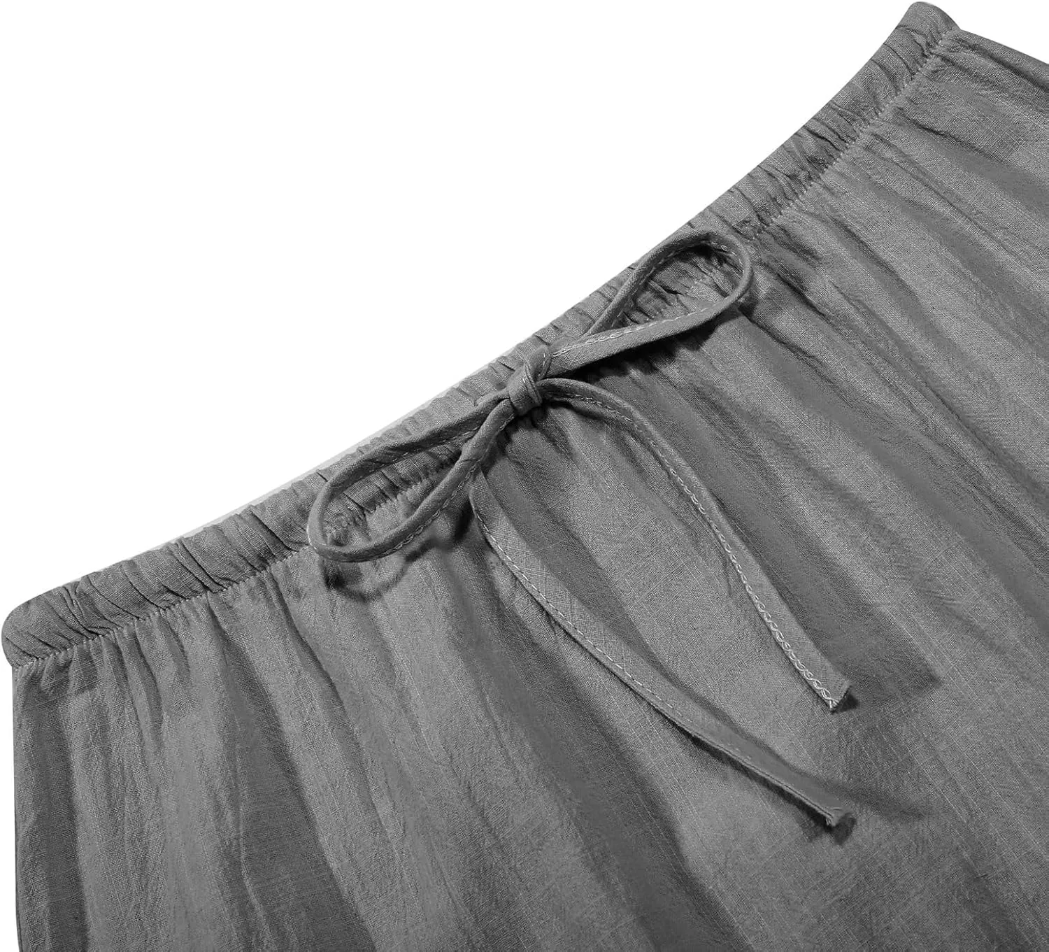 Long Skirts for Women with Slit high Elastic Waist Loose Solid Casual Maxi Skirt for Women Trendy Summer Vacation