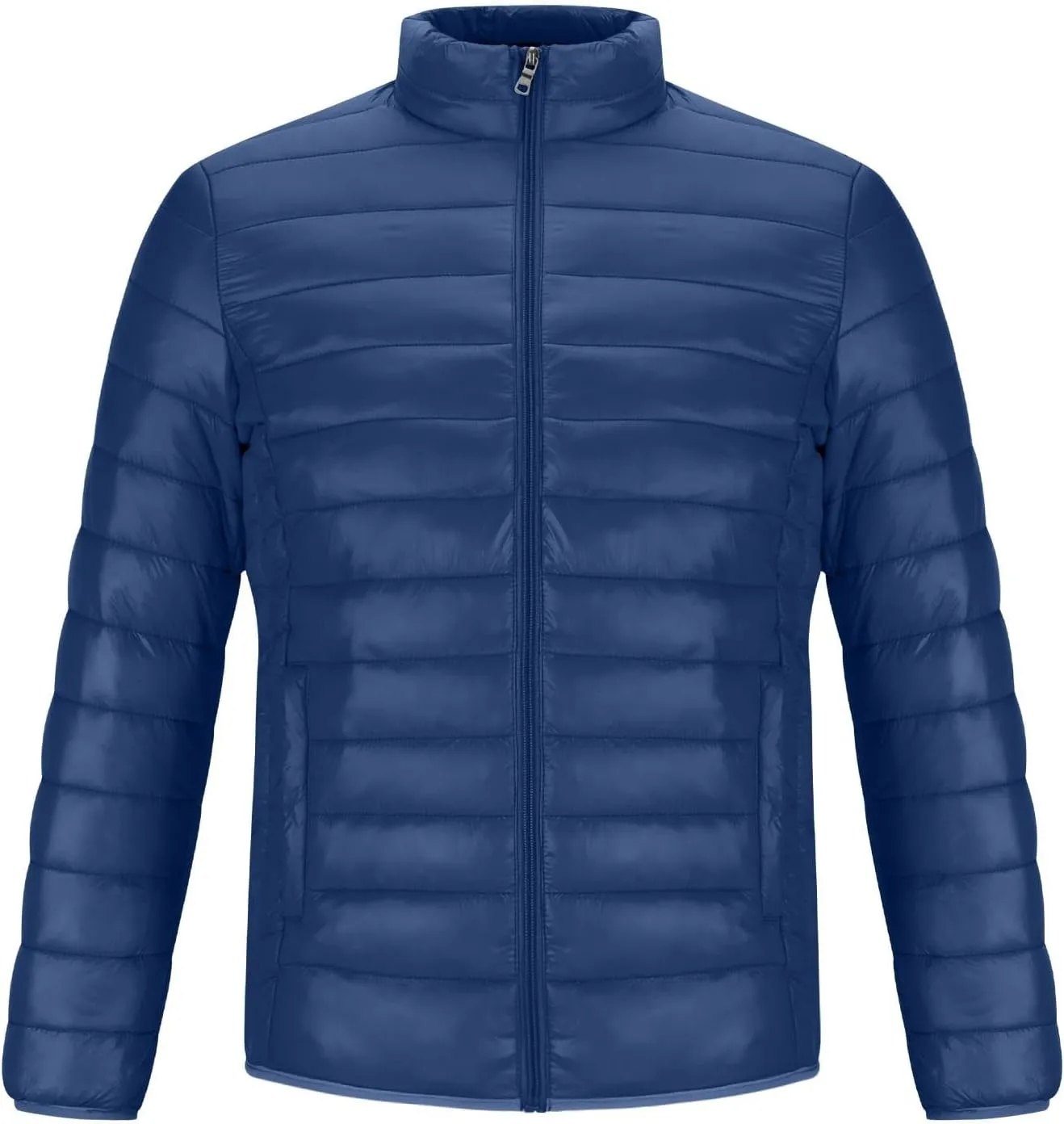 Men's Winter Jackets Lightweight Puffer Jacket Warm Quilted Jackets Plus Size Packable Down Jacket Stand Collar Coat