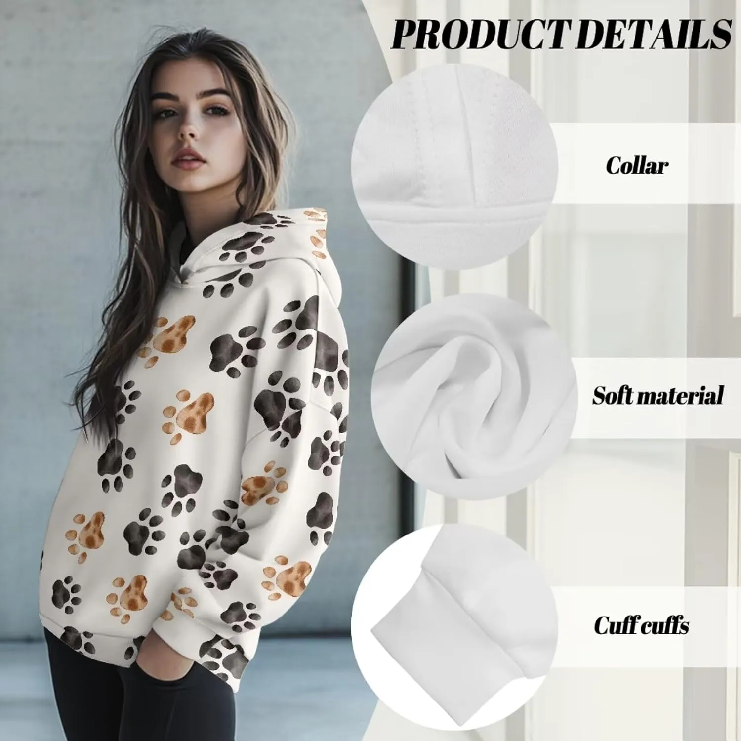 NDISTIN Women’s Pullover Sweatshirts Soft Skin Friendly Women's Baggy Hoodie Designed for Easy Movement