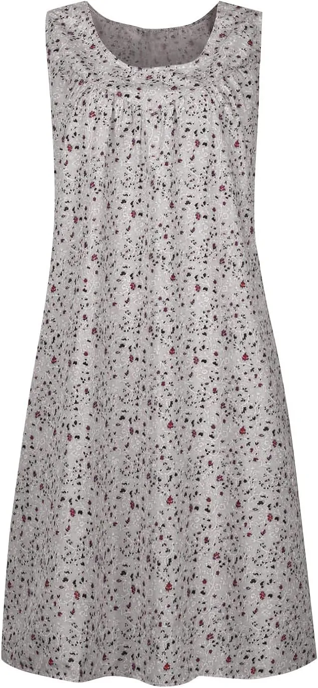 Summer Dress Sundresses 2025 Vacation Dress Sleeveless Dress Tank Top Business Short Dress Floral Dress with Pockets
