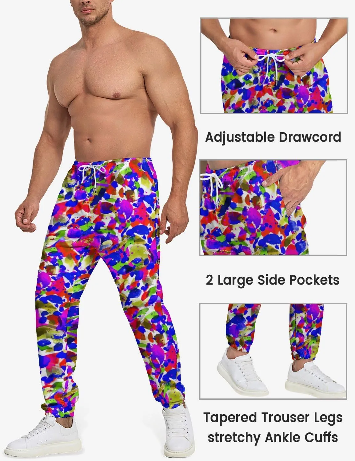 Sweatpants for Men Joggers Pant 3D Printed Sports Pants Casual Workout Pants Running Pants with Pockets