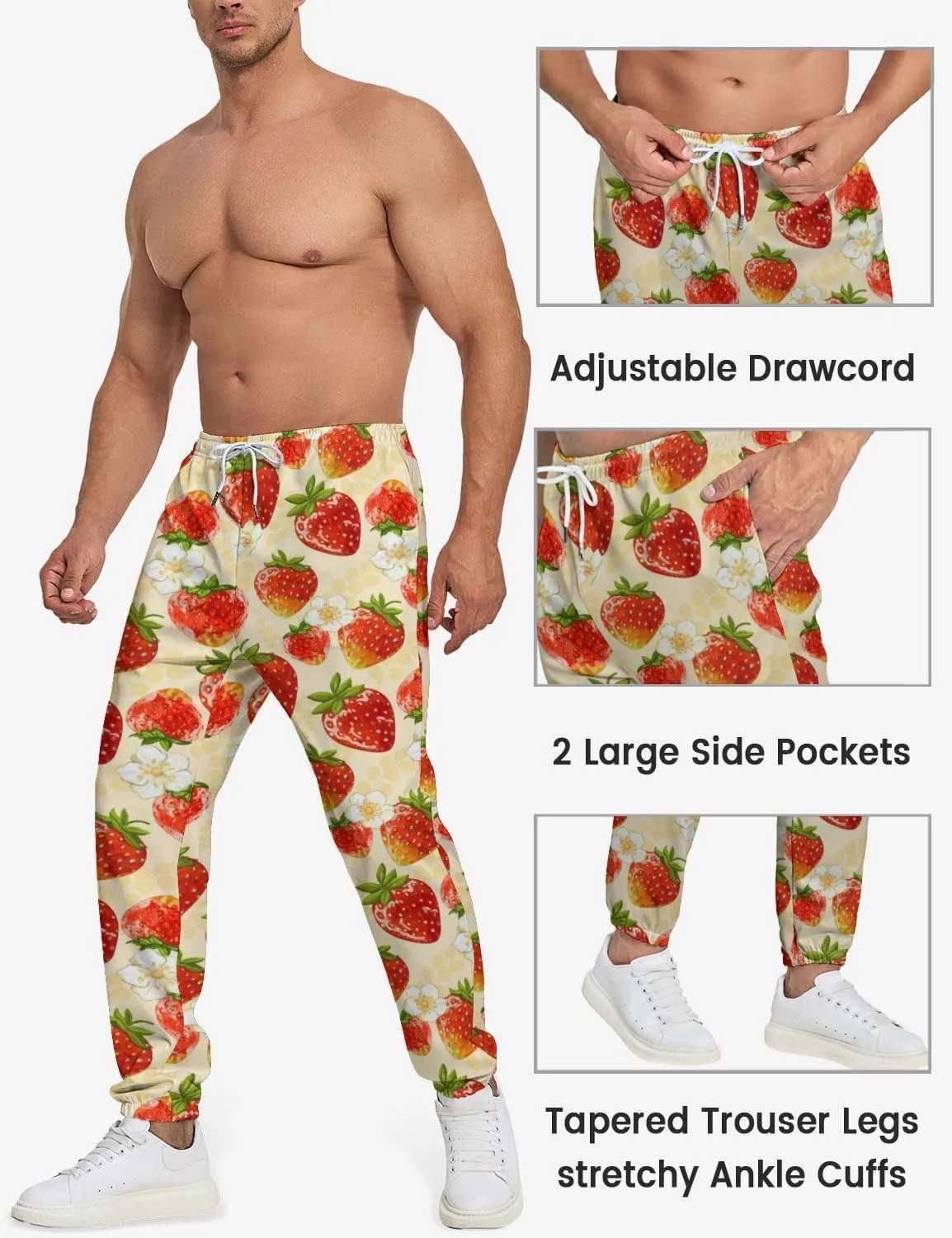 Sweatpants for Men Joggers Pant 3D Printed Sports Pants Casual Workout Pants Running Pants with Pockets