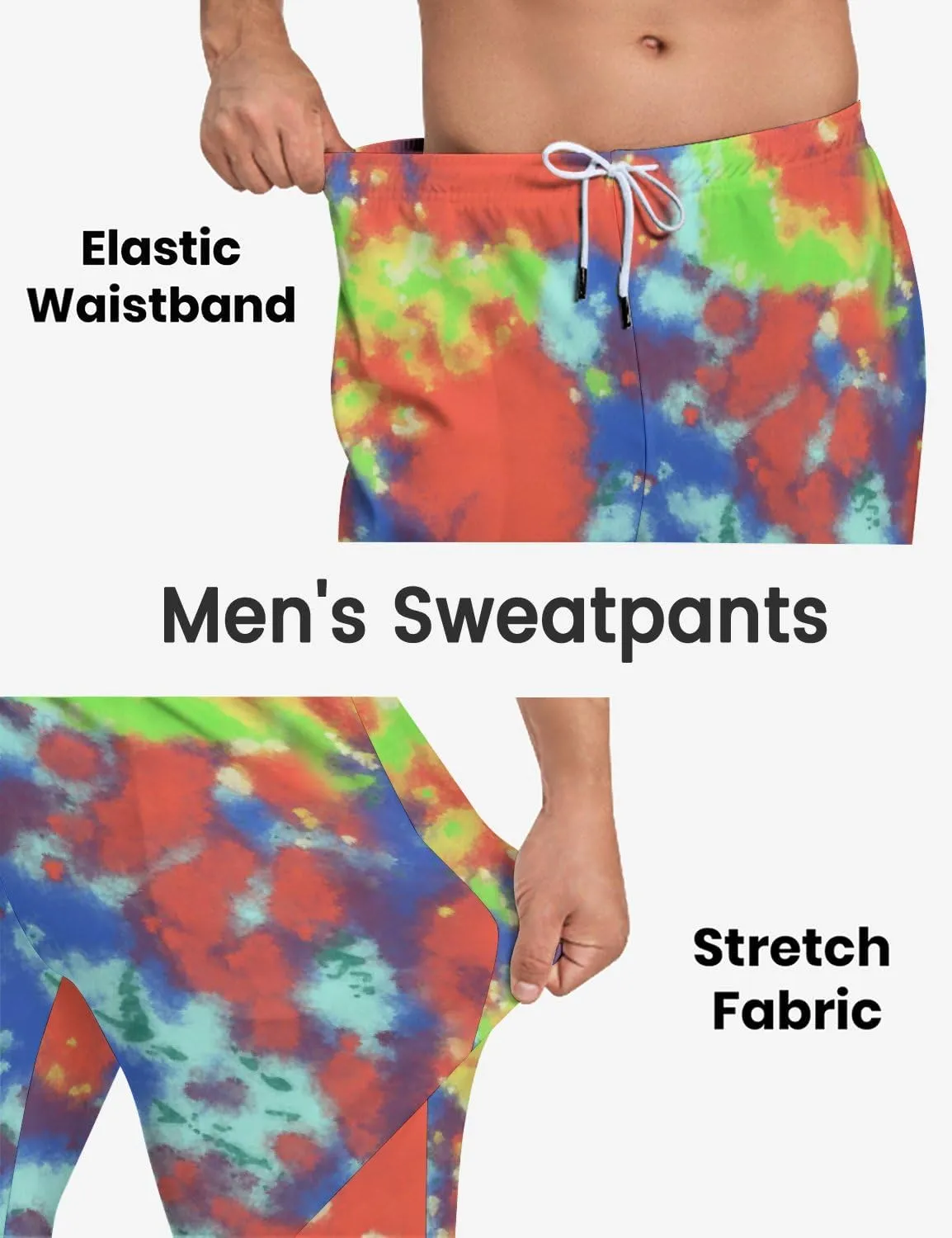 Sweatpants for Men Joggers Pant 3D Printed Sports Pants Casual Workout Pants Running Pants with Pockets