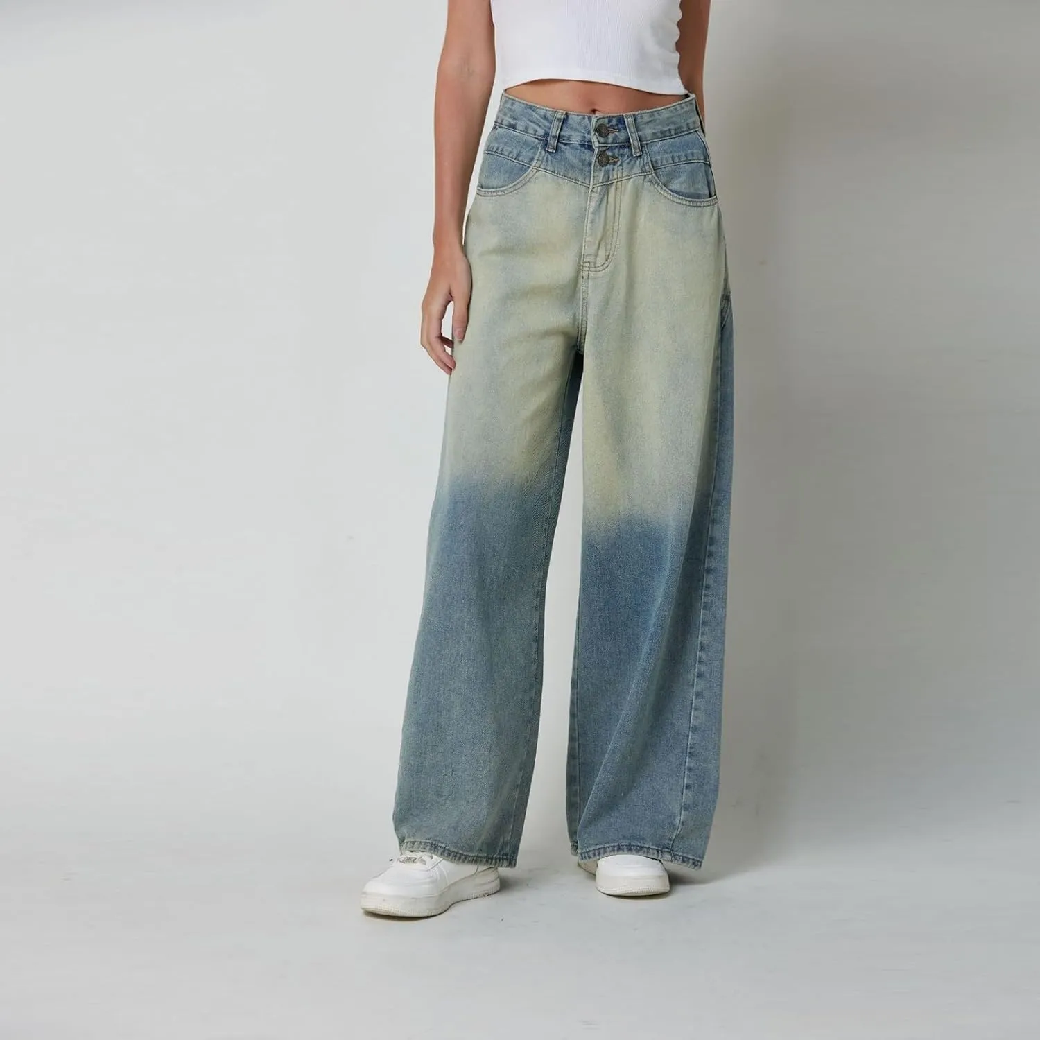 Wide Leg Jeans for Women Baggy Jeans for Woman High Waisted Loose Wide Leg Jean Womens Boyfriend Y2K Pants Trendy