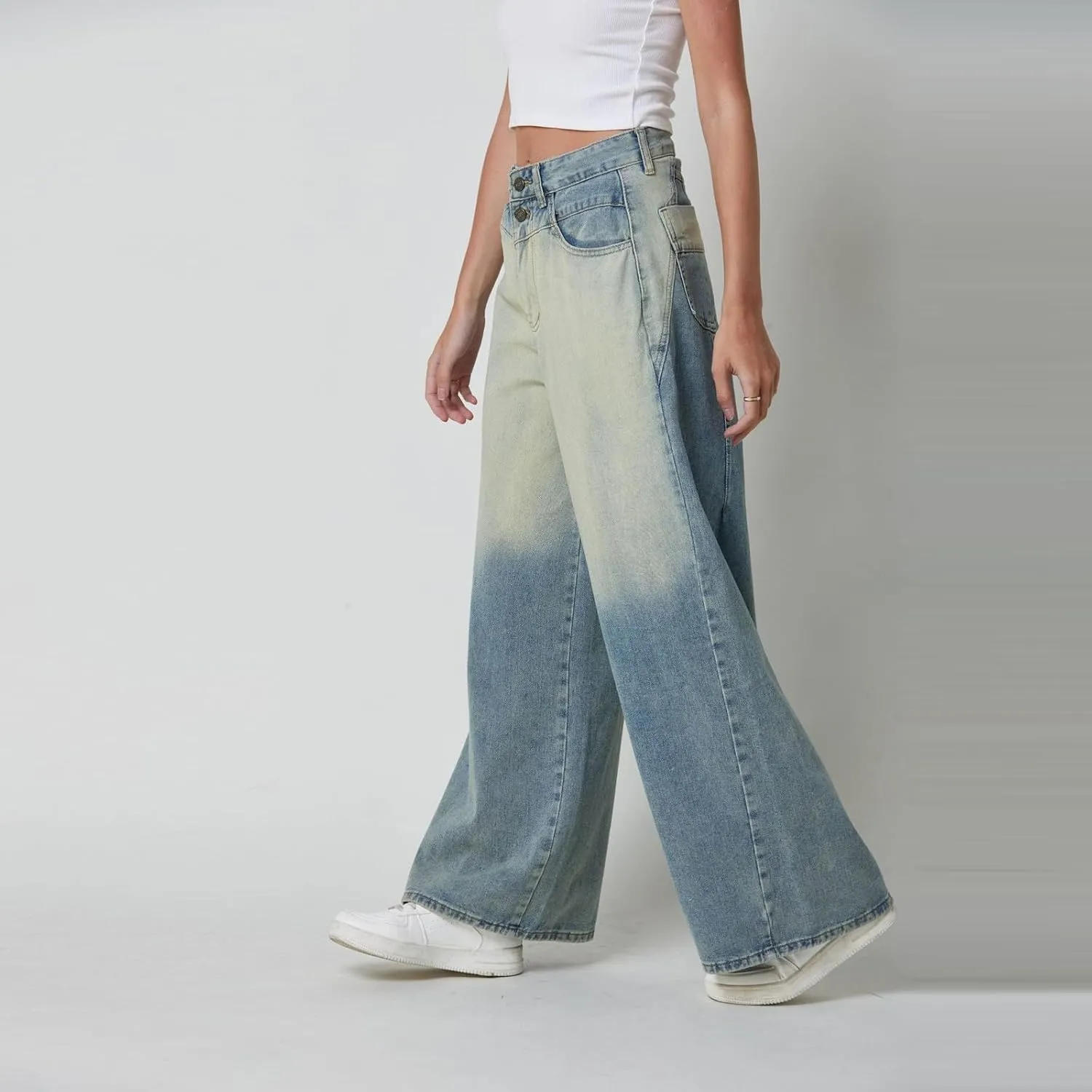 Wide Leg Jeans for Women Baggy Jeans for Woman High Waisted Loose Wide Leg Jean Womens Boyfriend Y2K Pants Trendy