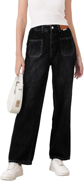 Wide Leg Jeans for Women Baggy Jeans for Woman High Waisted Loose Wide Leg Jean Womens Boyfriend Y2K Pants Trendy