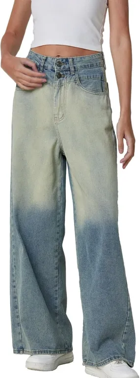 Wide Leg Jeans for Women Baggy Jeans for Woman High Waisted Loose Wide Leg Jean Womens Boyfriend Y2K Pants Trendy