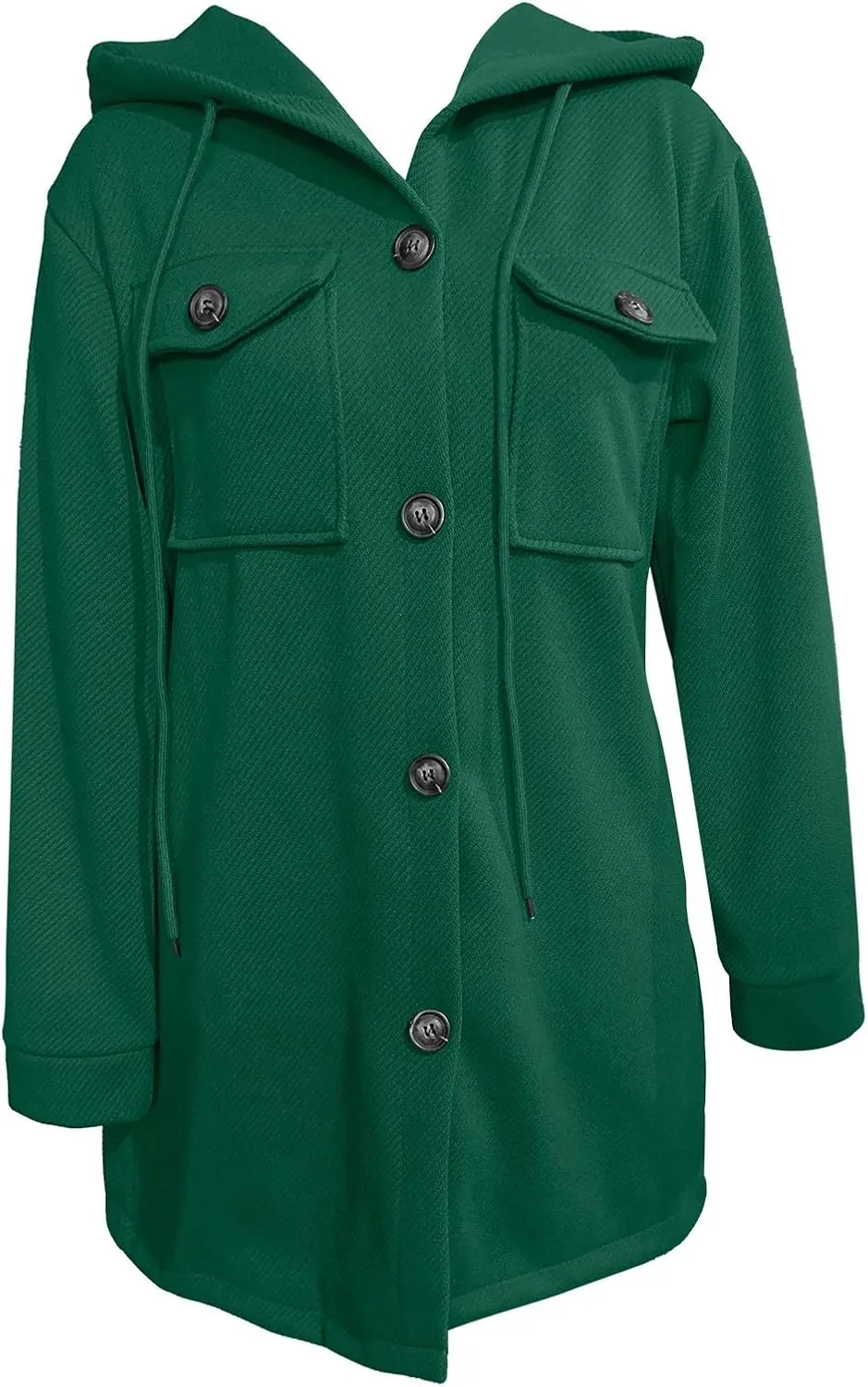 Winter Coats for Women Thick Wool Trench Coat Long Double Breasted Pea Coat Lapel Open Front Jacket with Pockets