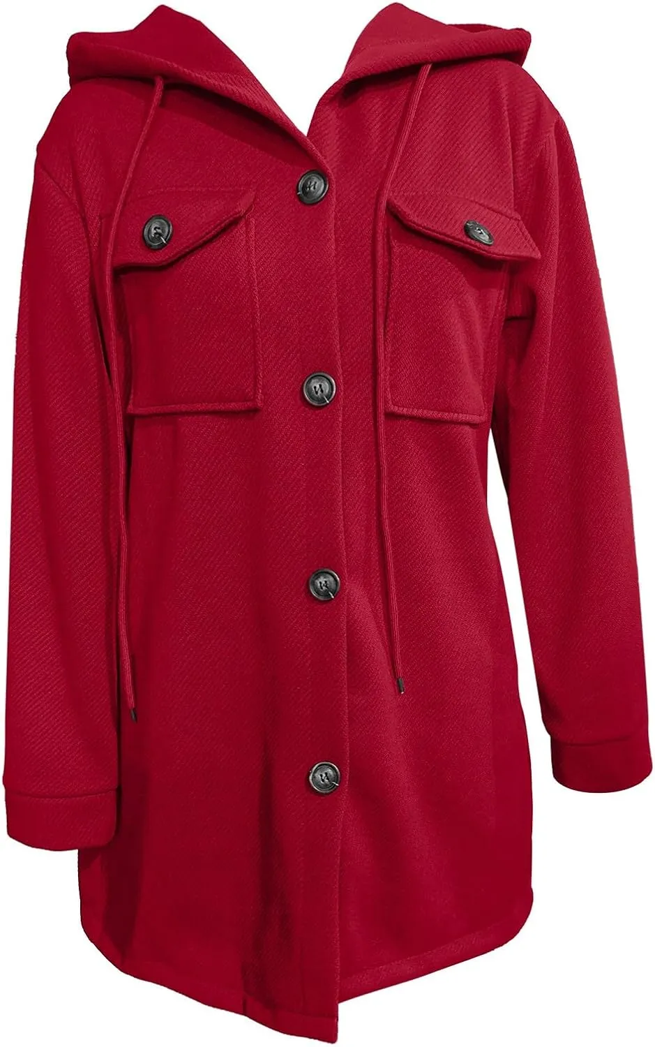 Winter Coats for Women Thick Wool Trench Coat Long Double Breasted Pea Coat Lapel Open Front Jacket with Pockets