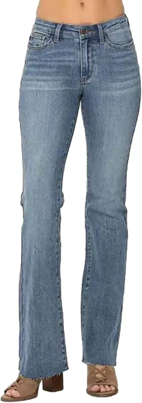 Womens Bootcut Jeans 90s Vintage Tummy Control Jeans High Rise Stretchy Stadeke Ripped Jeans Butt Lifting Jeans