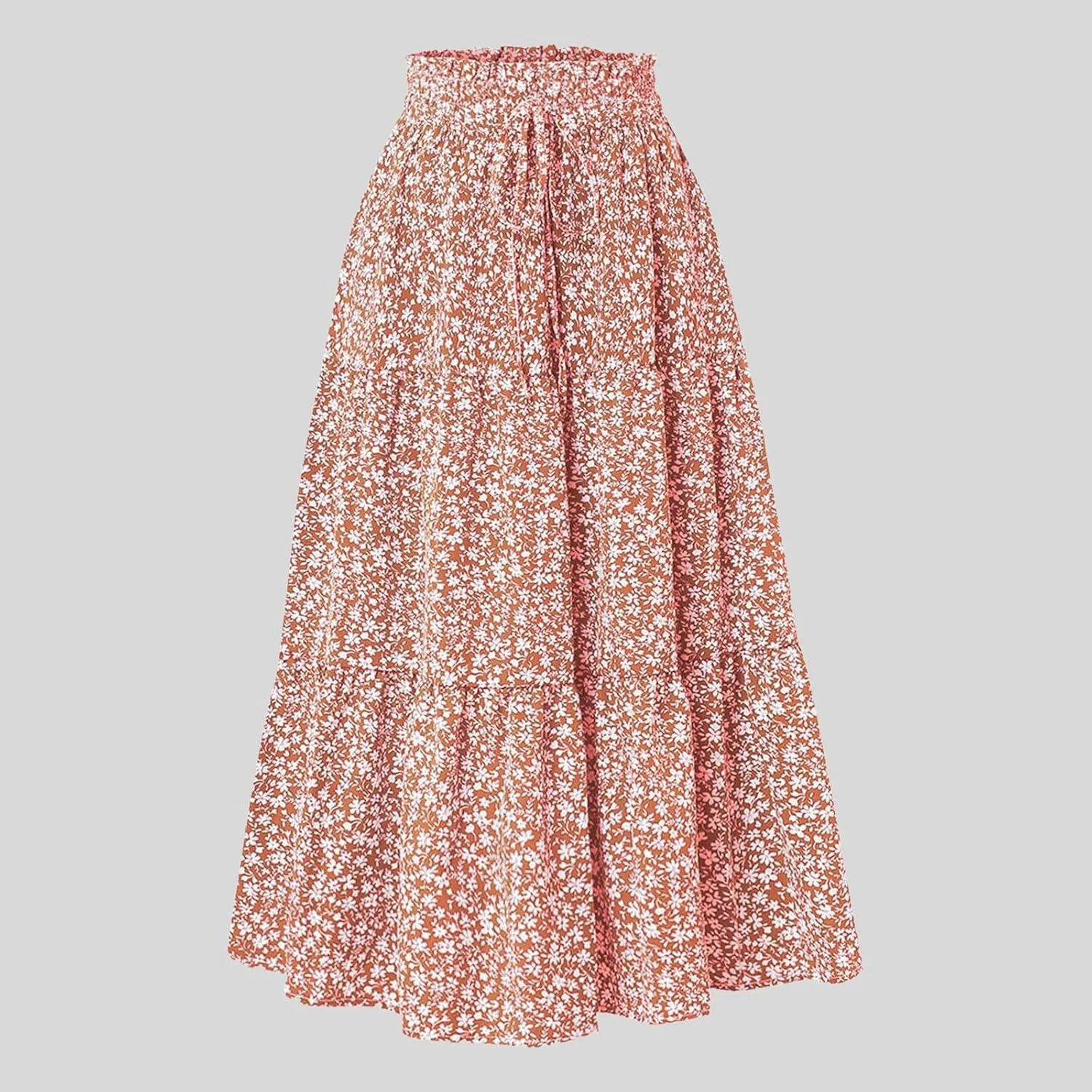 Womens Maxi Skirts Casual High Slim Waist Flowy Summer Casual Elegant Beach Vacation 2025 Trendy Floral